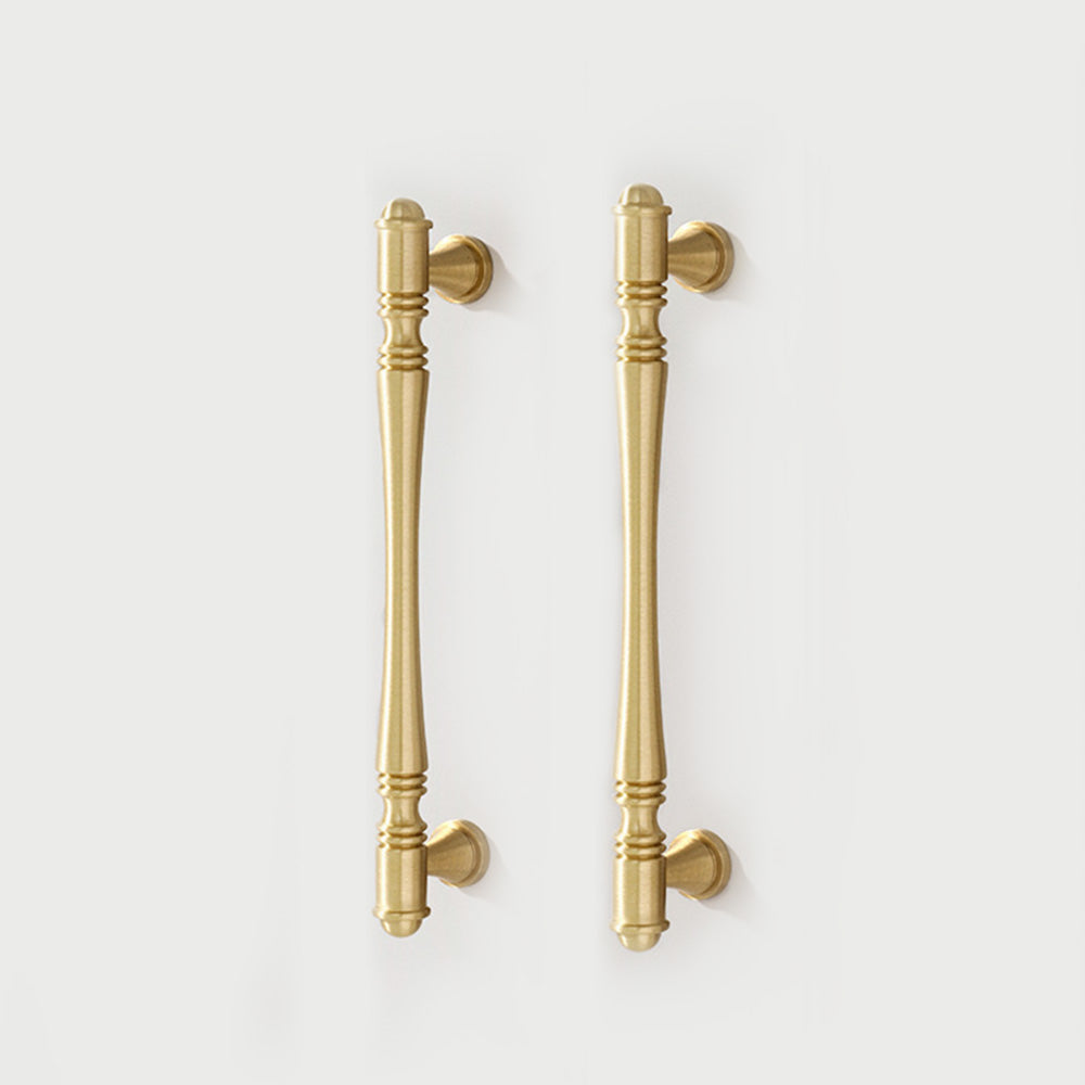 Antique-Style Brass T-Bar Cupboard Handles & Knobs