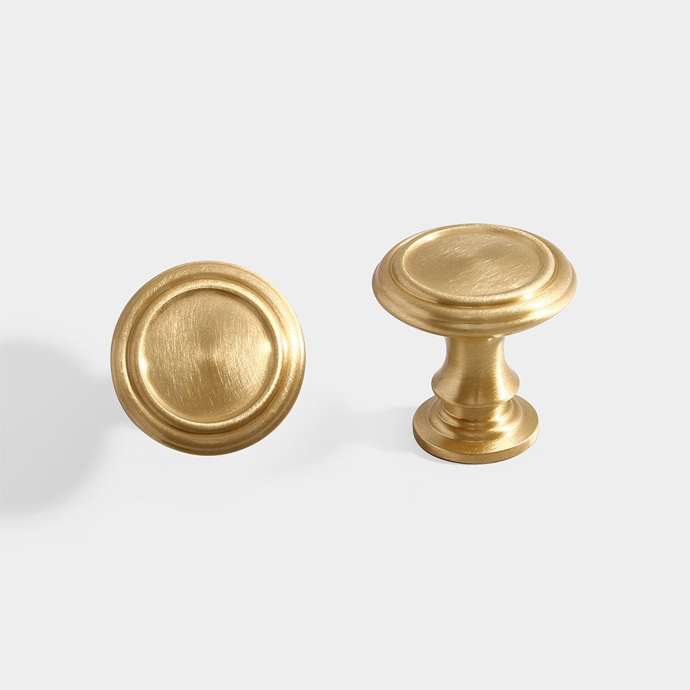 Antique-Style Brass T-Bar Cupboard Handles & Knobs