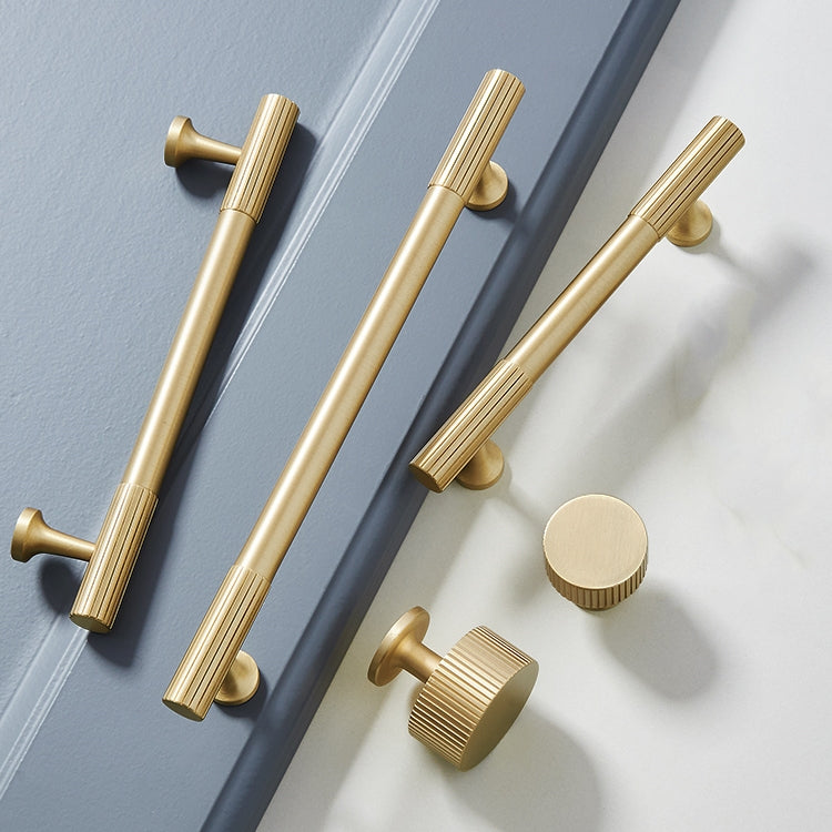 Antique-Style Knurled T-Bar Cupboard Handles and Knobs