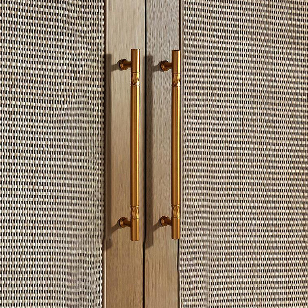 Antique-Style T-Bar Cupboard Handles and Knobs with Twisted Bands
