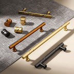 Antique-Style T-Bar Cupboard Handles and Knobs with Twisted Bands