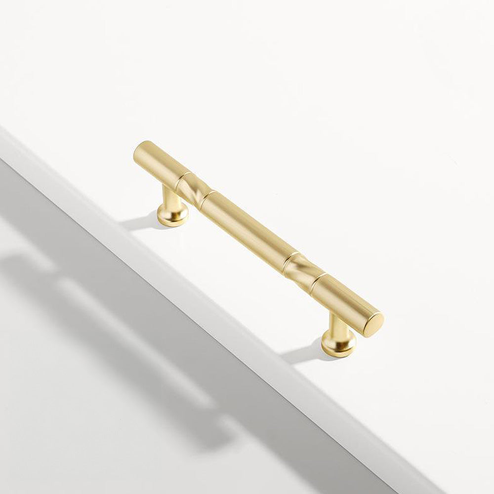 Antique-Style T-Bar Cupboard Handles and Knobs with Twisted Bands