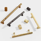Antique-Style T-Bar Cupboard Handles and Knobs with Twisted Bands