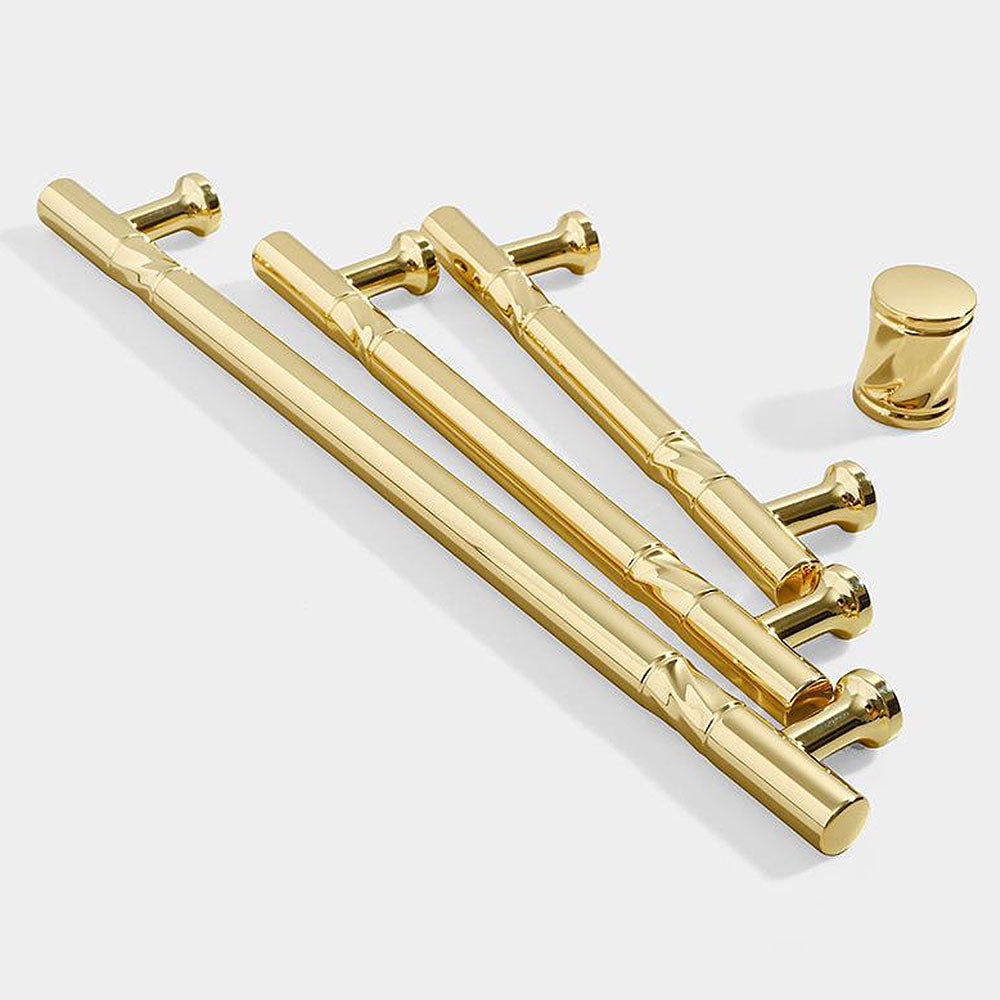 Antique-Style T-Bar Cupboard Handles and Knobs with Twisted Bands