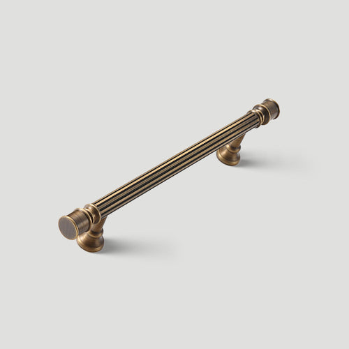 Art Deco Reeded Brass Bar Cupboard Handles, Knobs & Ring Pulls