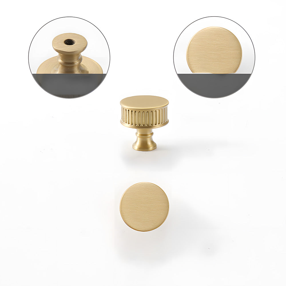 Art Deco Reeded Brass Bar Cupboard Handles, Knobs & Ring Pulls
