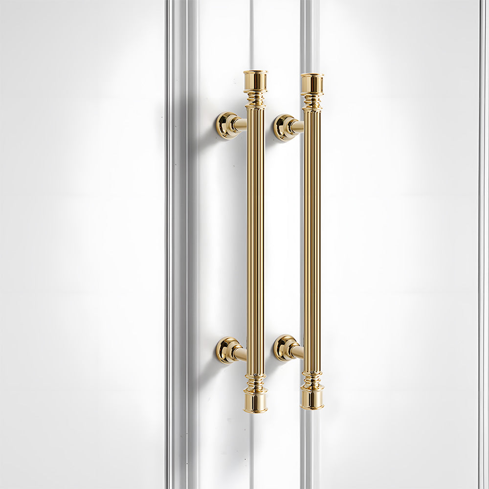 Art Deco Reeded Brass Bar Cupboard Handles, Knobs & Ring Pulls