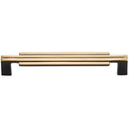 Art Deco Stepped Brass Cupboard Handles & Knobs