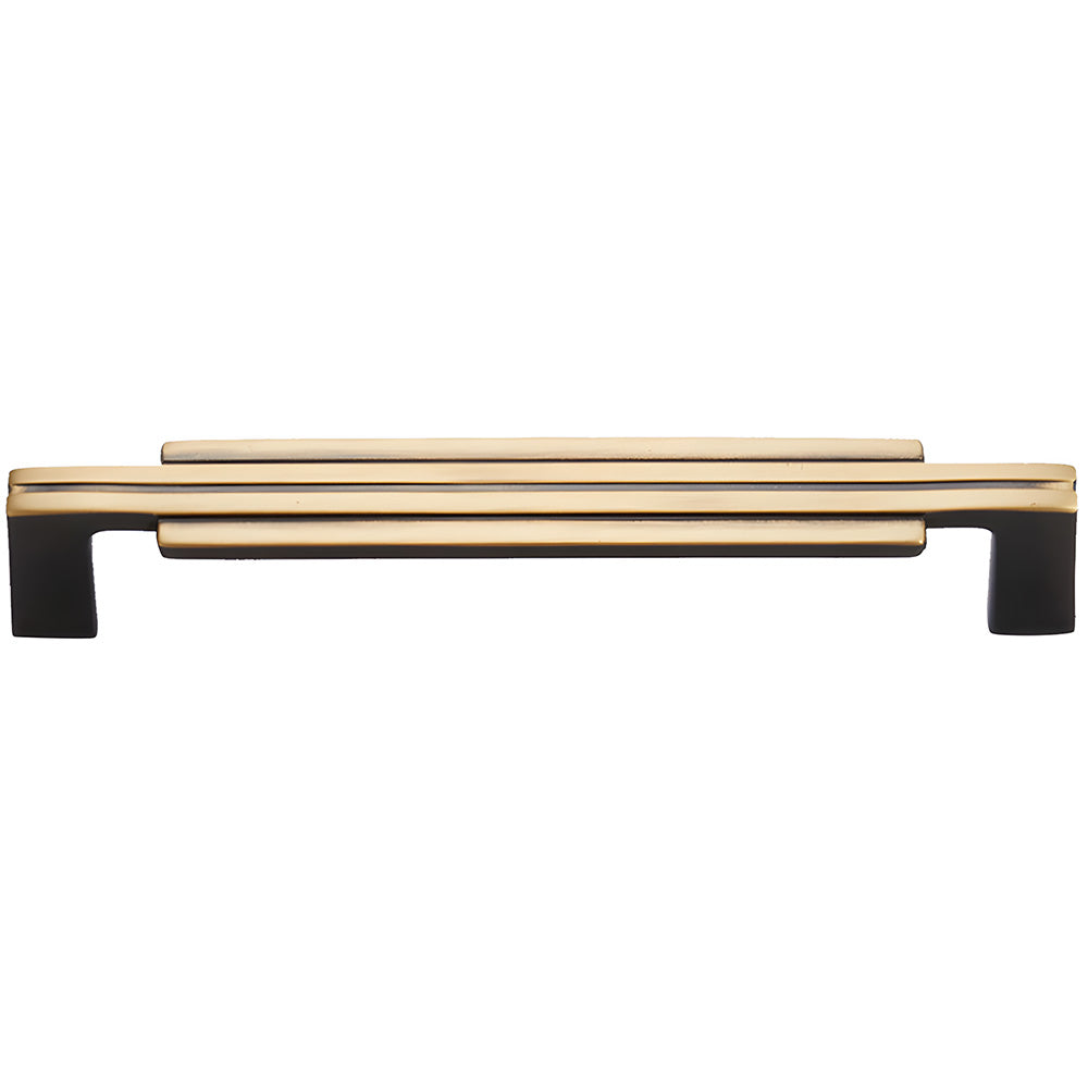 Art Deco Stepped Brass Cupboard Handles & Knobs