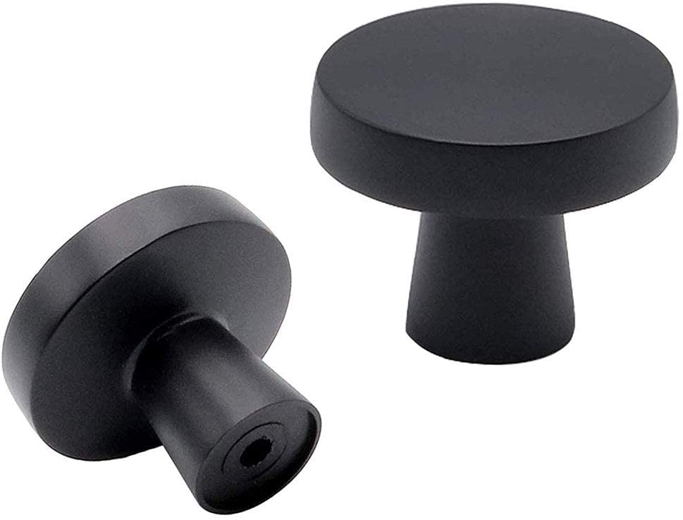 Black Round Bathroom Cabinet Knobs