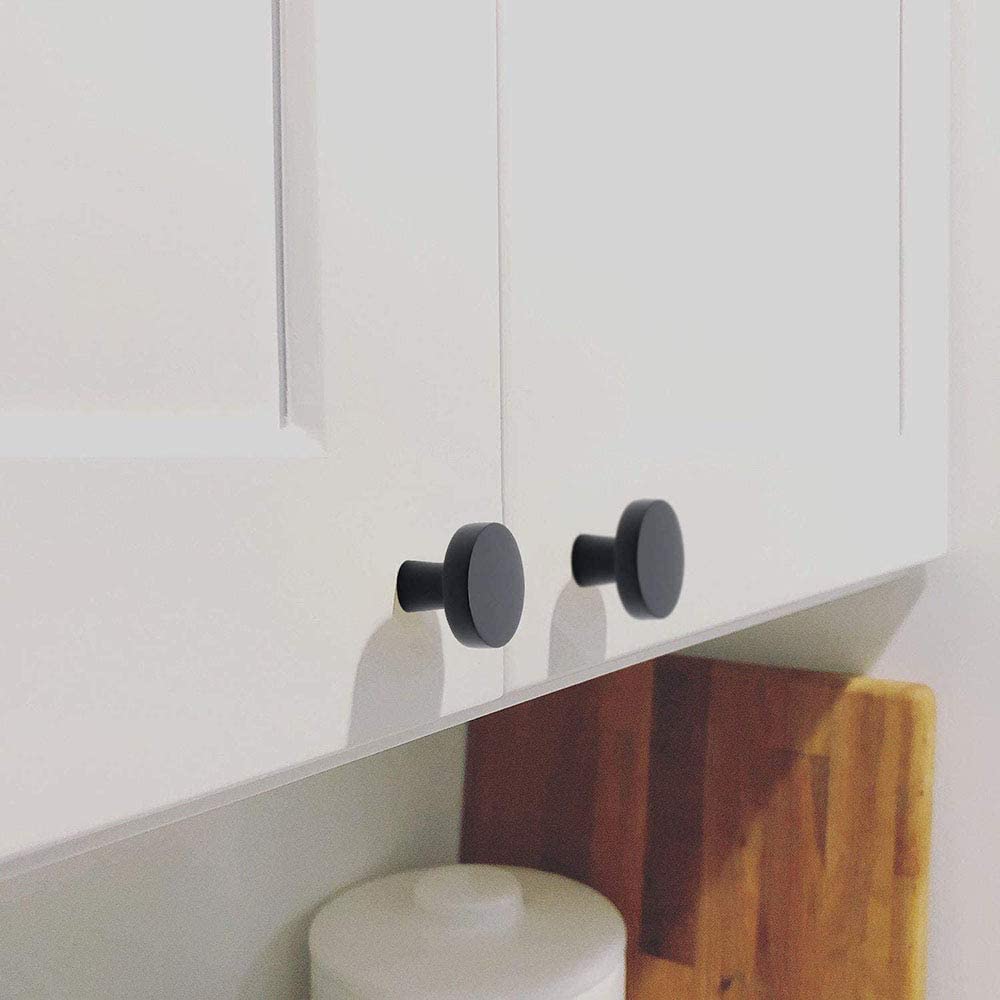 Black Round Bathroom Cabinet Knobs