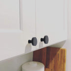 Black Round Bathroom Cabinet Knobs