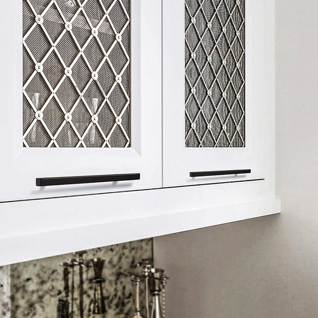 Black Square T-Bar Cupboard Handles & Knobs