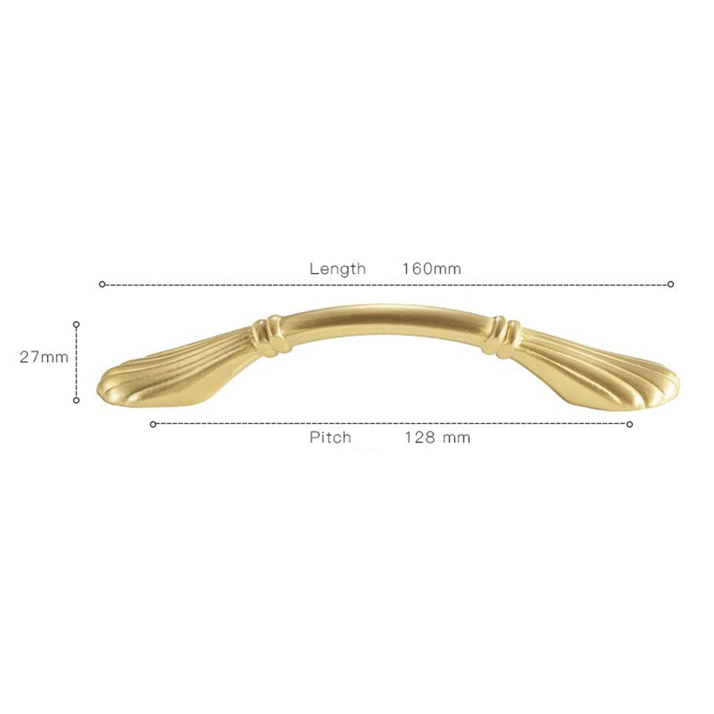 Brass Shell Bow Cupboard Handles & Knobs