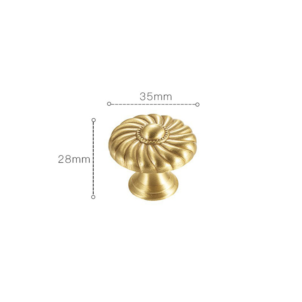Brass Shell Bow Cupboard Handles & Knobs