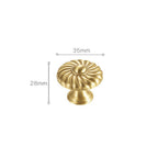Brass Shell Bow Cupboard Handles & Knobs