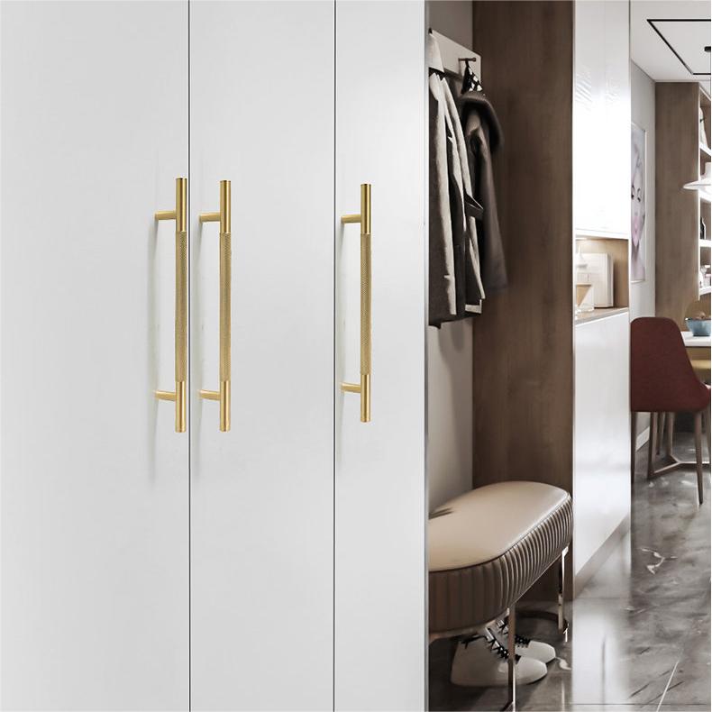 Classic Aluminium T-Bar Cupboard Handles with Knurled Grip