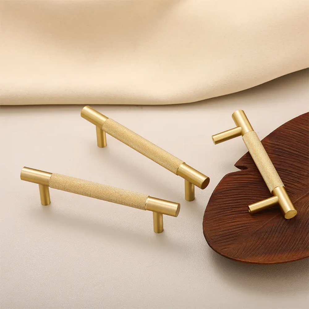 Classic Aluminium T-Bar Cupboard Handles with Knurled Grip