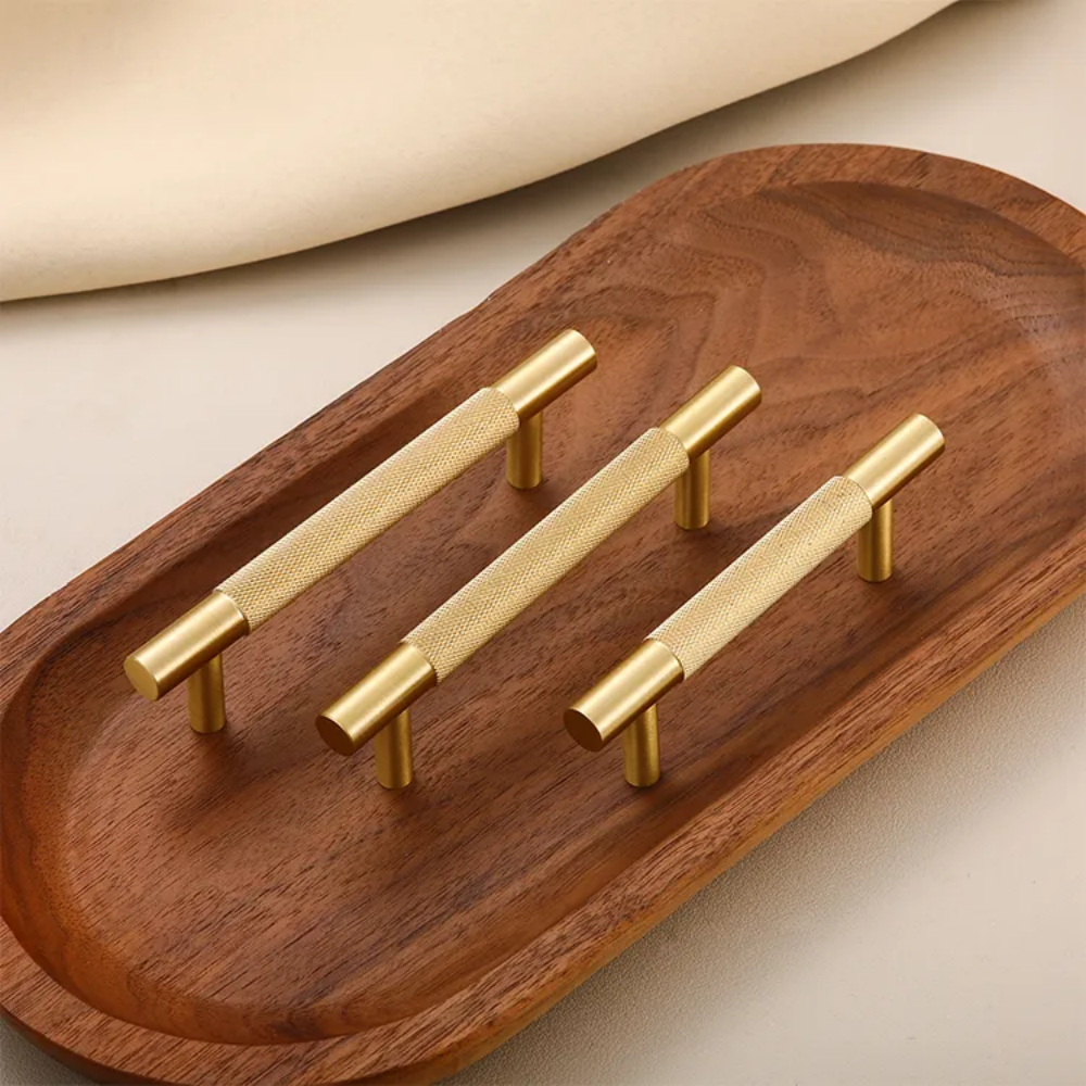 Classic Aluminium T-Bar Cupboard Handles with Knurled Grip