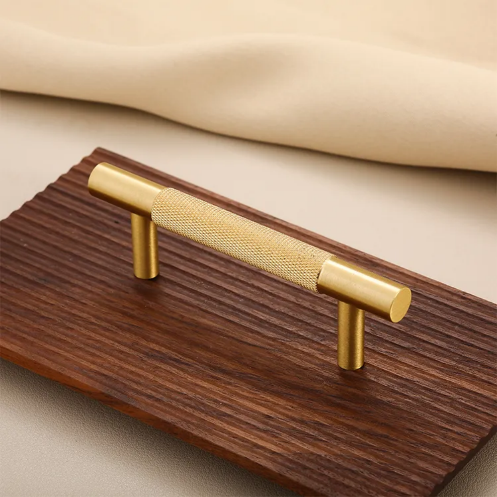 Classic Aluminium T-Bar Cupboard Handles with Knurled Grip