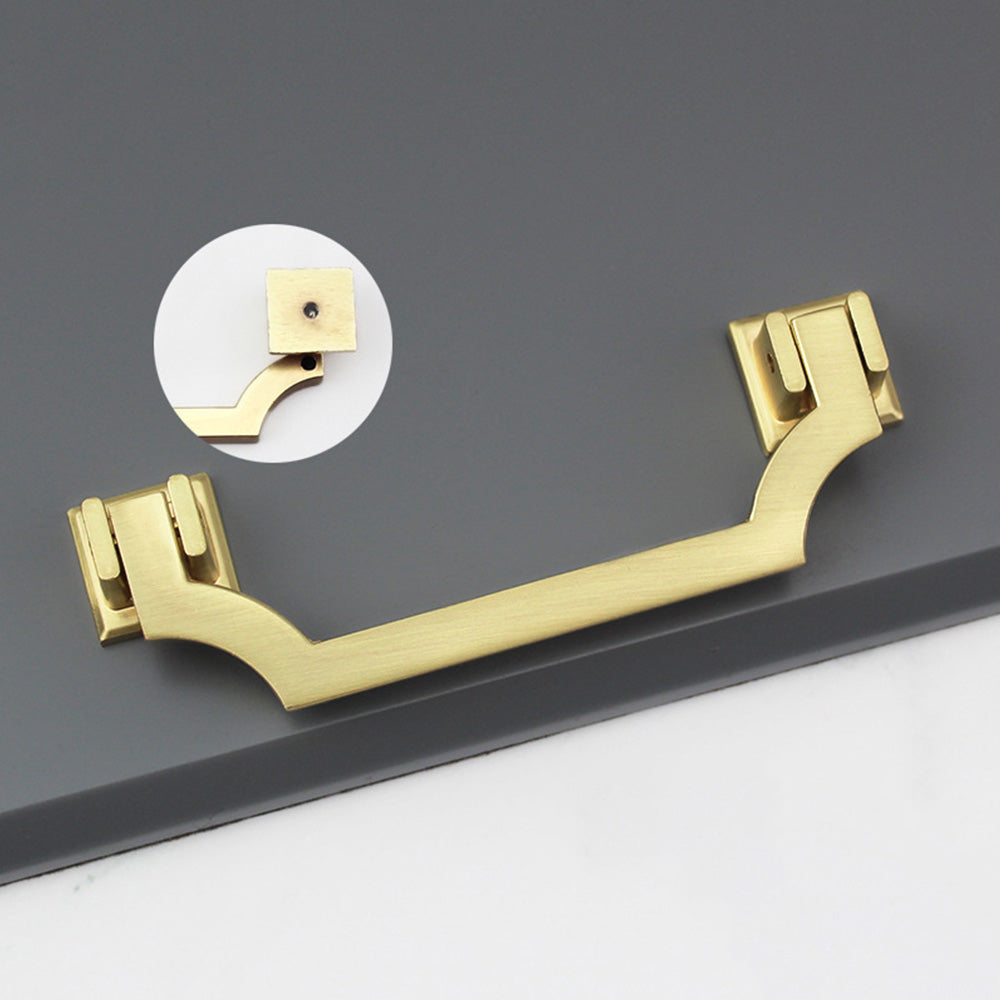 Classic Angular Drop Cupboard Handles with Square Backplates
