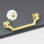 Classic Angular Drop Cupboard Handles with Square Backplates