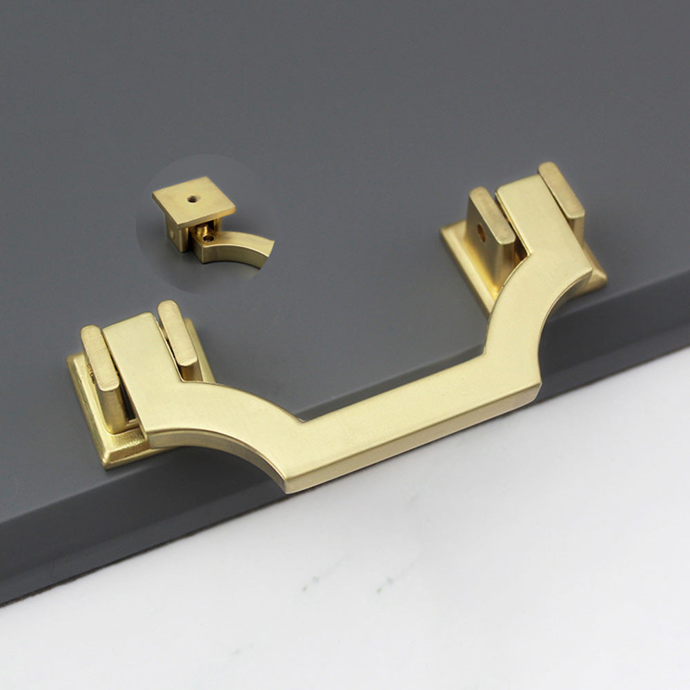 Classic Angular Drop Cupboard Handles with Square Backplates