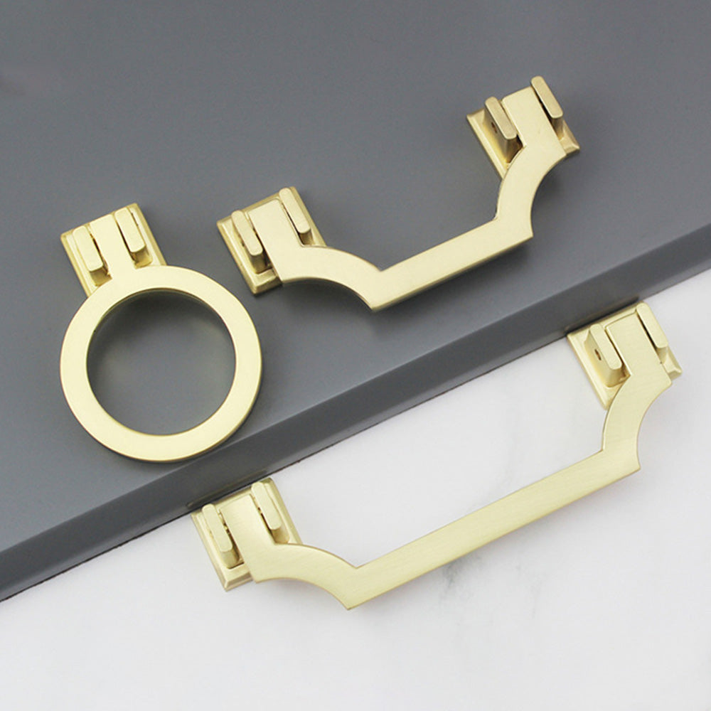 Classic Angular Drop Cupboard Handles with Square Backplates