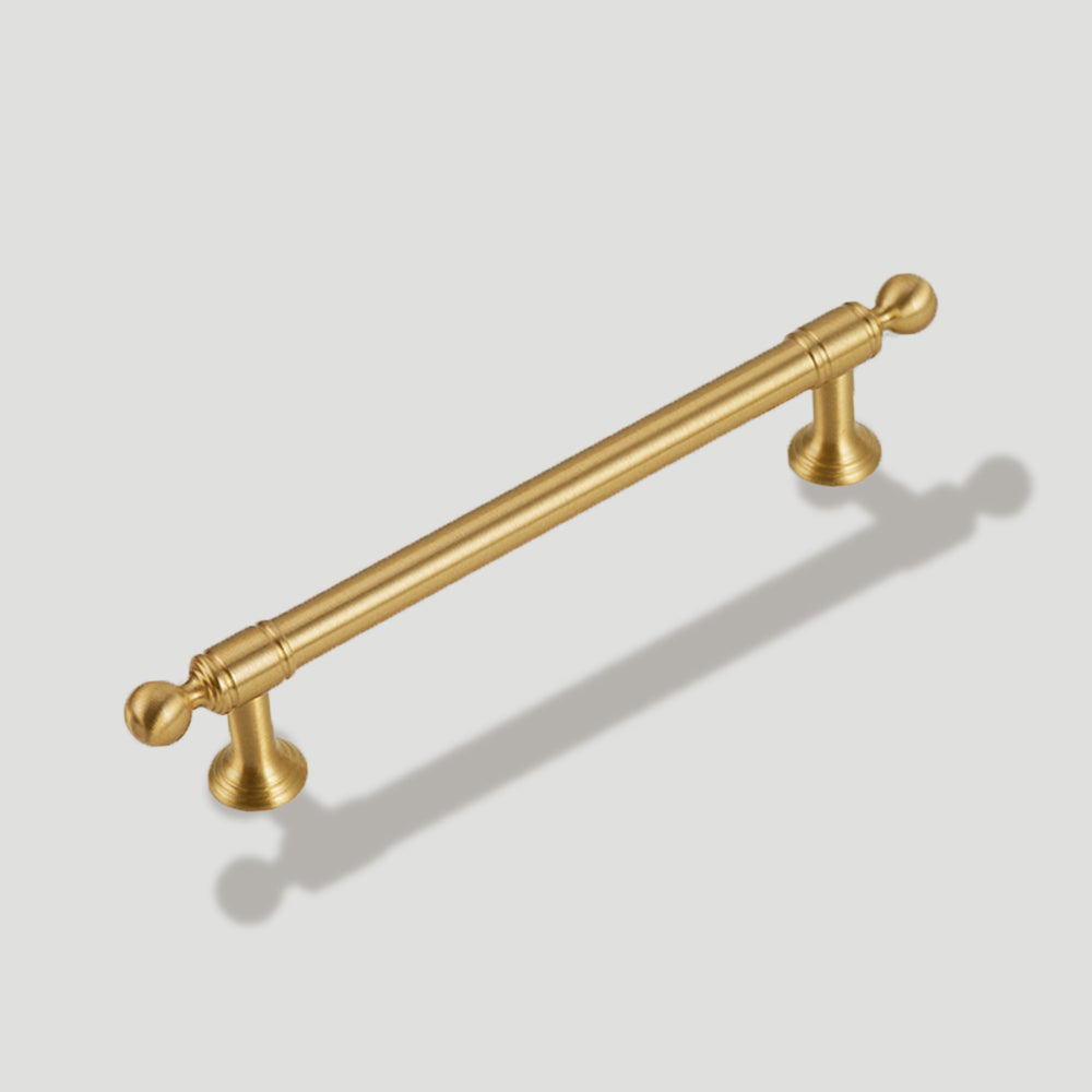Classic Ball-End Brass T-Bar Cupboard Handles