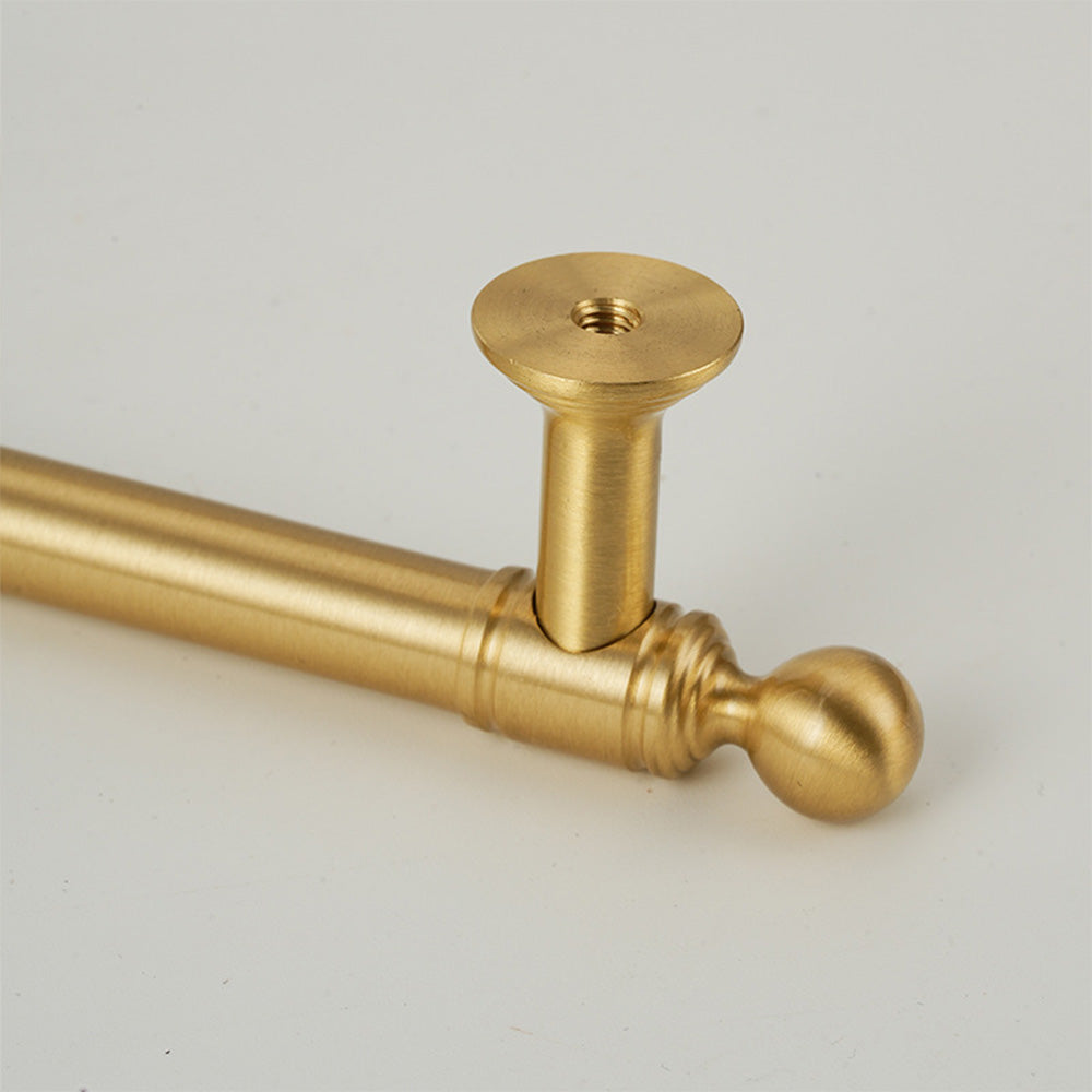 Classic Ball-End Brass T-Bar Cupboard Handles