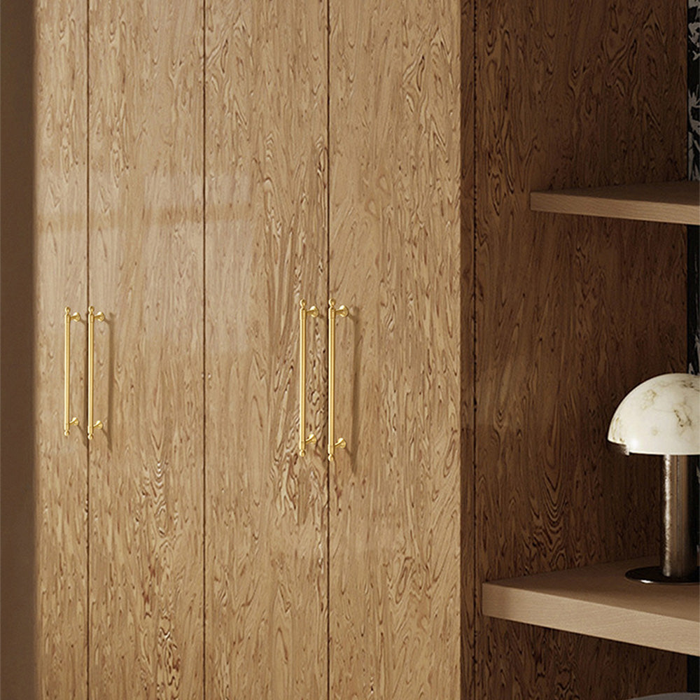 Classic Ball-End Brass T-Bar Cupboard Handles