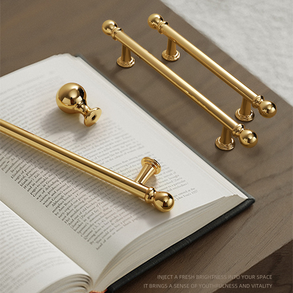 Classic Ball-End T-Bar Kitchen Cupboard Handles and Knobs
