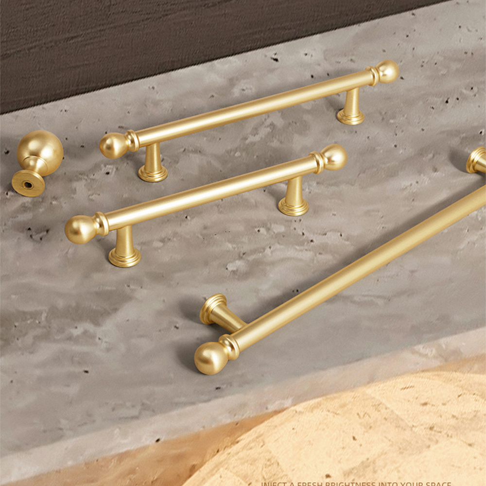Classic Ball-End T-Bar Kitchen Cupboard Handles and Knobs