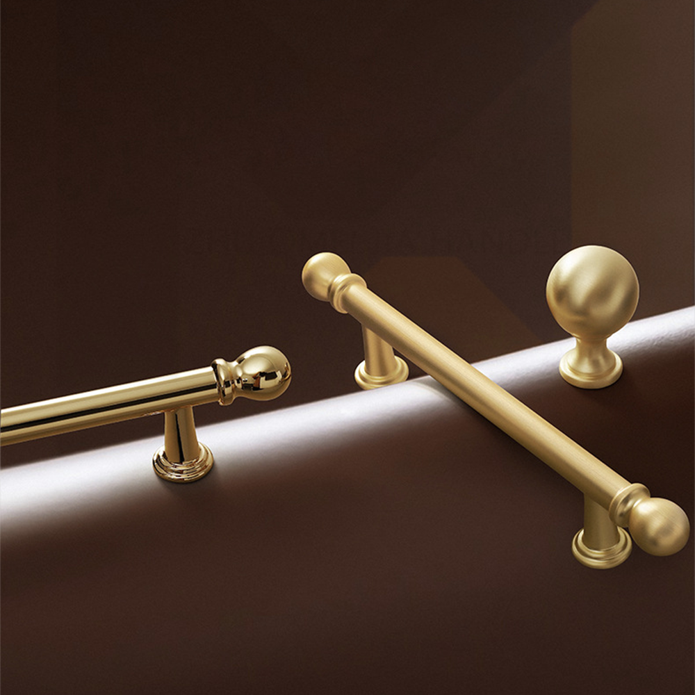 Classic Ball-End T-Bar Kitchen Cupboard Handles and Knobs