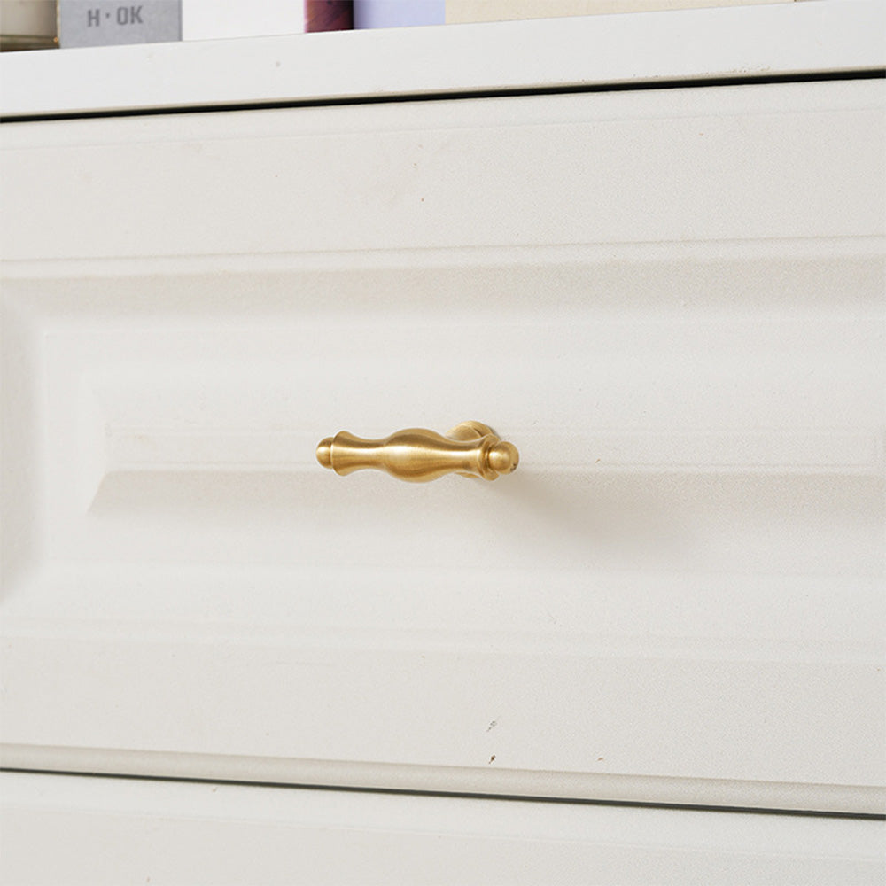 Classic Baluster Brass T-Bar Cupboard Handles
