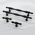 Classic Baluster Brass T-Bar Cupboard Handles
