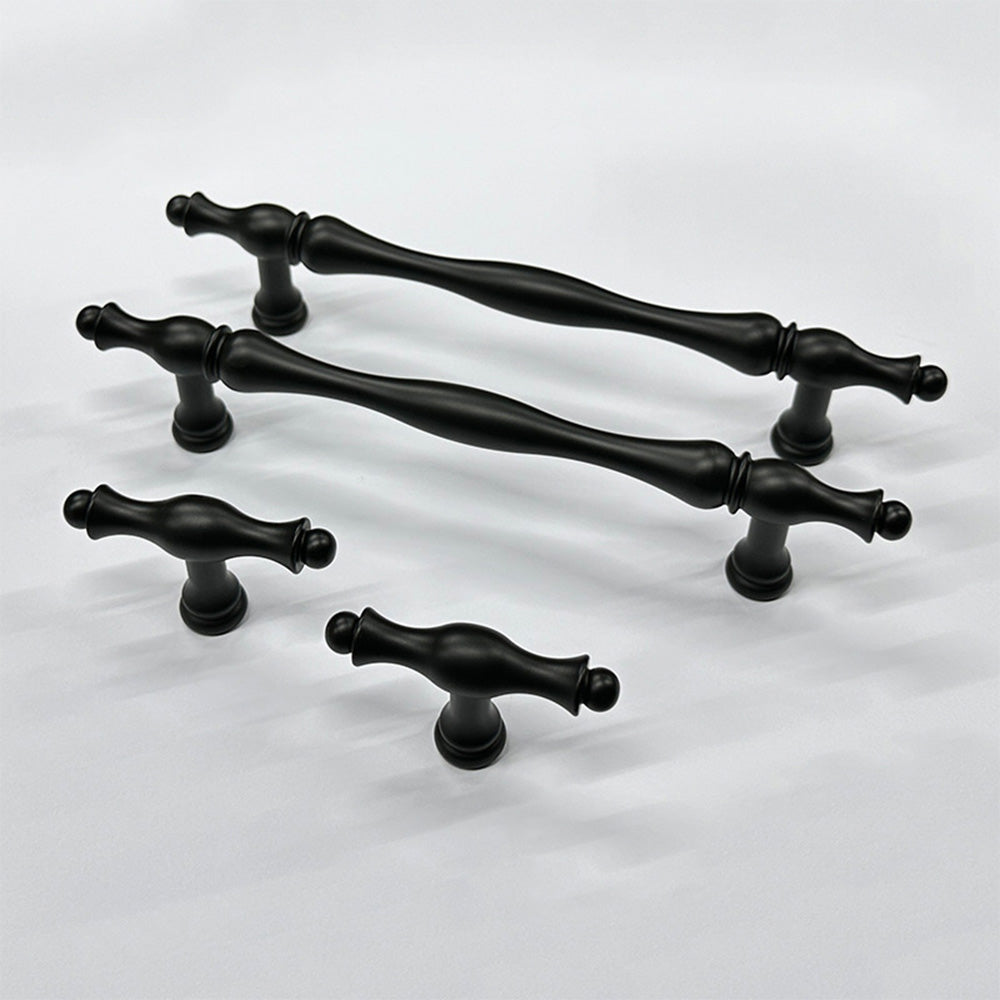 Classic Baluster Brass T-Bar Cupboard Handles