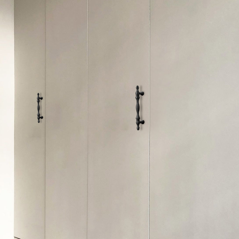 Classic Baluster Brass T-Bar Cupboard Handles