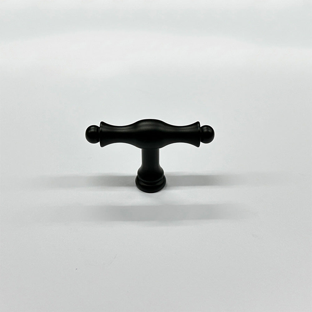 Classic Baluster Brass T-Bar Cupboard Handles