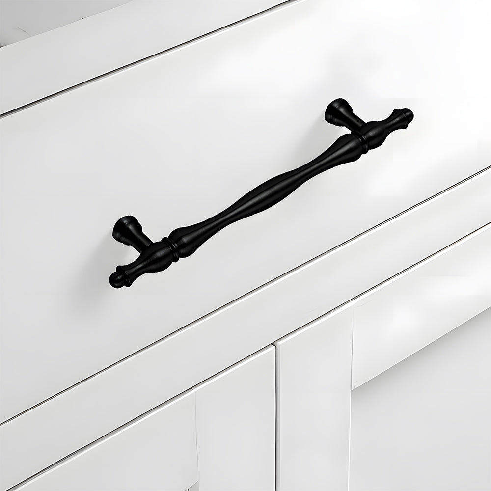 Classic Baluster Brass T-Bar Cupboard Handles
