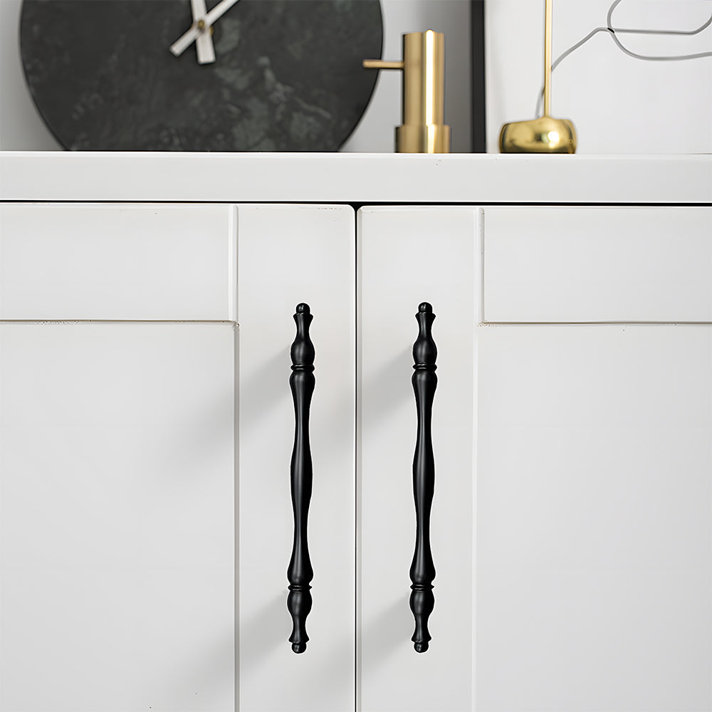Classic Baluster Brass T-Bar Cupboard Handles