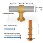 Classic Barrel T-Bar Cupboard Handles & Knobs