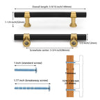 Classic Barrel T-Bar Cupboard Handles & Knobs