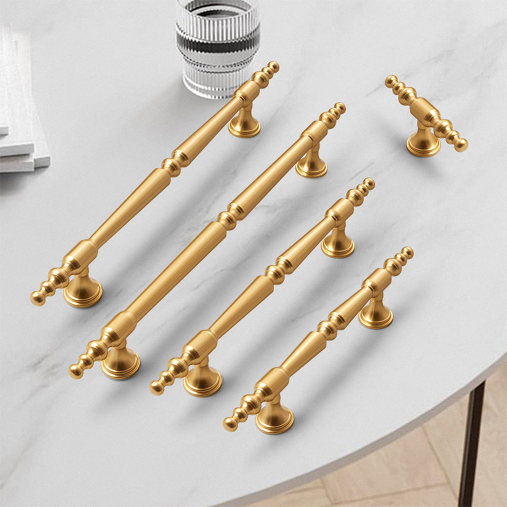 Classic Beaded Finial T-Bar Cupboard Handles