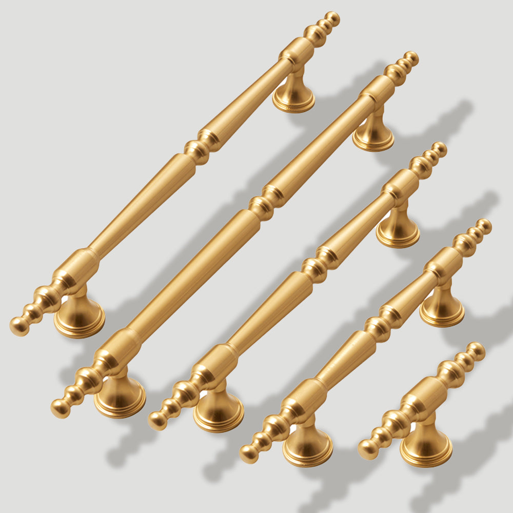 Classic Beaded Finial T-Bar Cupboard Handles