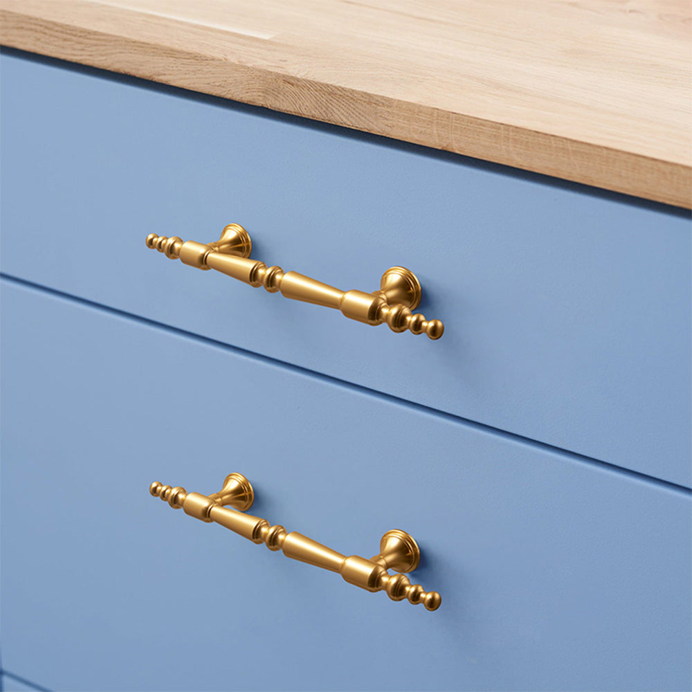 Classic Beaded Finial T-Bar Cupboard Handles