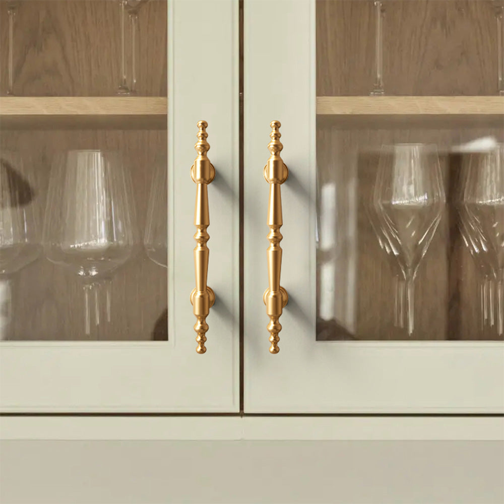 Classic Beaded Finial T-Bar Cupboard Handles