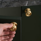 Classic Collared Bar Wardrobe Handles and Ringed Knobs