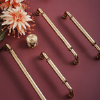 Classic Collared Bar Wardrobe Handles and Ringed Knobs
