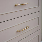 Classic Collared Bar Wardrobe Handles and Ringed Knobs